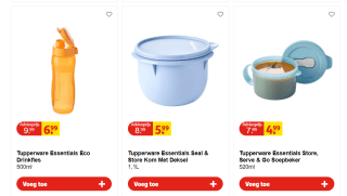 Diverse Tupperware artikelen vanaf €4,99 bij kruidvat