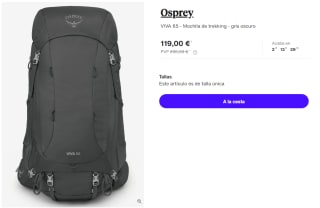 Mochila Osprey VIVA 65 por 119€