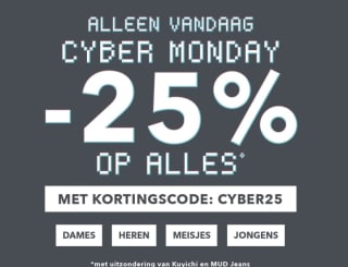 25% extra korting op je aankoop bij Jeans Centre