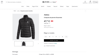 Chaqueta de plumón Essentials Adidas mujer por 47,90€