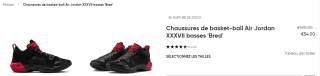 Baskets Nike Air Jordan XXXVII Low à 54€