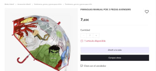 Recopilación Pack de 2 paraguas infantiles desde 4,59€ la unidad