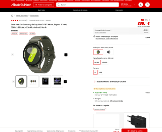 Smartwatch Samsung Galaxy Watch7 BT 44mm por solo 239€
