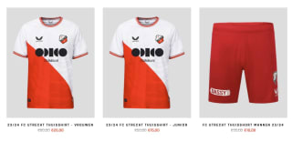 Castore wedstrijdshirts [ Feyenoord, Utrecht, Twente ] vanaf 15 euro