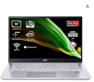 Ordenador Portatil Acer Swift 3 SF314-43-R1PS 14" Full HD por 449€