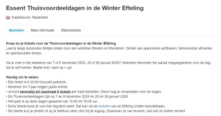 Tickets voor de Thuisvoordeeldagen in de Winter Efteling voor €25,50 voor klanten van Essent