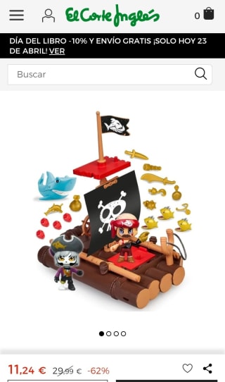 Set de juguete Balsa Pirata con 2 Figuras Pinypon Action por 11,24€.