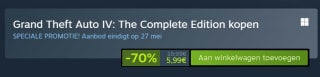 Grand Theft Auto IV: The Complete Edition voor €5,99 bij Steam