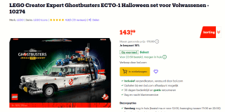 LEGO Creator Expert Ghostbusters ECTO-1 - 10274 voor €143,99 bij Bol.com