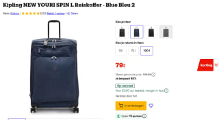 Kipling NEW YOURI SPIN L Reiskoffer voor €79 bij Bol