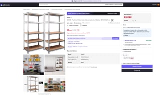 Pack 2 Estanterías galvanizadas DASCK 180×90×40 cm por 53,05€ (Nuevos usuarios 31,83€)