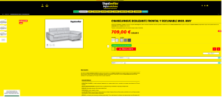 Black Friday Chaiselongue Deslizante Frontal y reclinable Mod May por 674€
