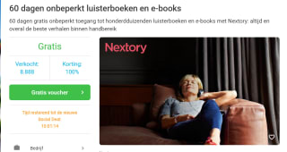 60 dagen gratis luisterboeken en e-books bij Nestory via Social Deal
