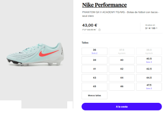 Botas de Futbol Nike Phantom GX II Academy FG/MG por 43€