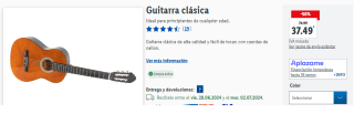 Guitarra Española clásica por 37.49€