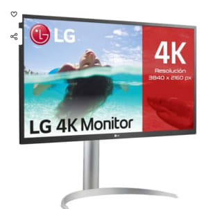 Monitor LG 27UP550P-W 27" LED IPS UltraHD 4K FreeSync USB-C por 259€