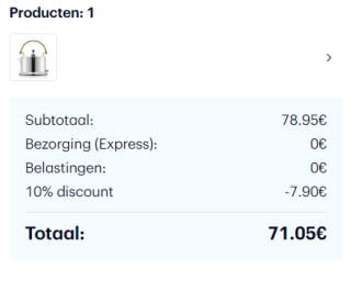 Bodum 16 OTTONI elektrische waterkoker van roestvrij staal voor €71,05 dmv code bij Bodum