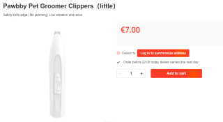 Pawbby honden/Katten Poten Trimmer voor €7 bij Ochama