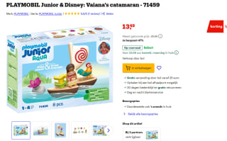 Playmobil 1.2.3 Junior Aqua Disney Vaiana’s catamaran voor €13,49 bij Bol