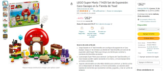 LEGO Super Mario Caco Gazapo en la Tienda de Toad por $262 | Descuento Amazon