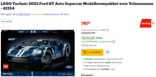 LEGO Technic 2022 Ford GT (42154) voor €76,99 bij Bol