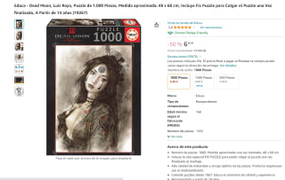 Puzle marca Educa Dead Moon, Luis Royo de 1000 piezas por 6,50€