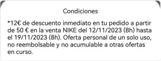 Código 12€ Descuento productos Nike en Showroomprive