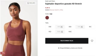 Sujetador deportivo 4D Stretch Dash and Stars por 9.99€