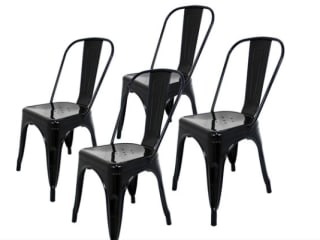 Pack cuatro sillas cuadradas estilo Vintage con respaldo por solo 14,42€