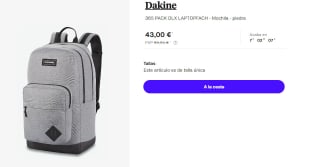 Mochila Dakine 365 Pack DLX 27L por 43€