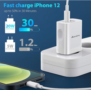 Cargador rápido Avoalre 20W USB A + USB C por solo 11,99€