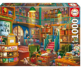 Puzzle marca Educa Librería de 1000 Piezas por 6,03€