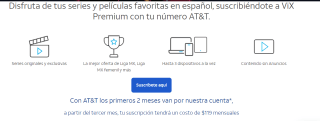2 meses de Vix Premium con AT&t