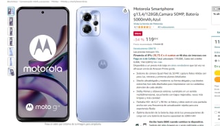 Smartphone Motorola G13 4/128GB por 119€