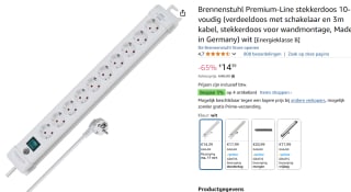Brennenstuhl Premium-Line Stekkerdoos 10 stopcontacten voor €14,39 bij Amazon