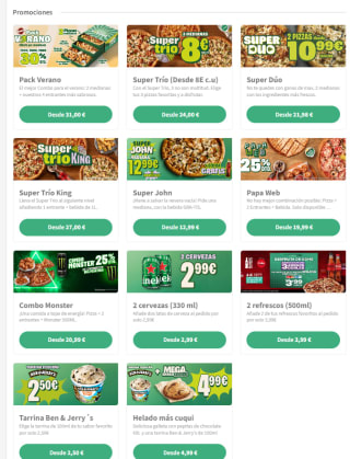 -15% de descuento en Papa John's wep y app ( y + promos)