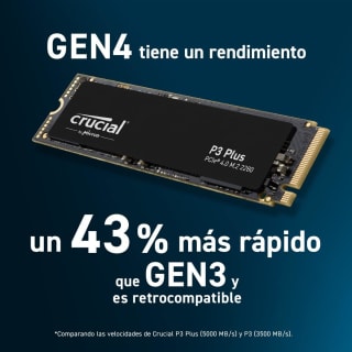 SSD Crucial P3 Plus SSD 4TB PCIe Gen4 por 214,99€