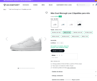 Zapatillas Nike Court Borough Low 2 para niño por 43,99 €