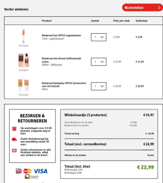 gratis Biodermal Glossy Sun Lip Balm t.w.v. 9.99 bij aankoop van 2 BIODERMAL SUN actie producten bij Kruidvat