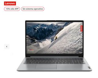 Lenovo IdeaPad 1 15ALC7 15.6" Full-HD AMD Ryzen 7 5700U 16GB RAM 512GB SSD Radeon Onboard Graphics por solo 415€
