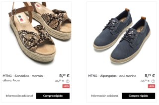 Calzado marca Mustang por tan solo 4,50€