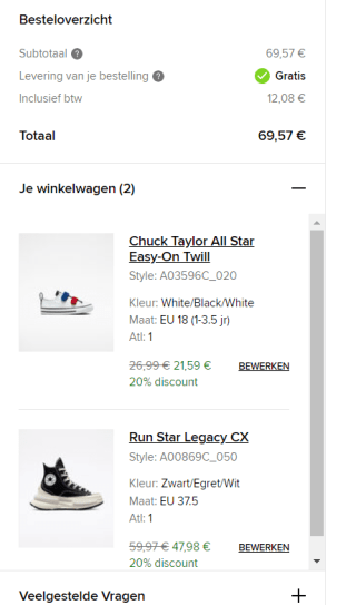 Tot 50% korting tijdens de Converse Online Outlet