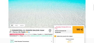 Formentera, El Paraíso Balear por 180€