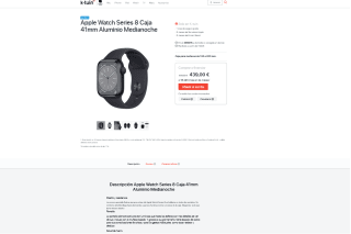Apple watch series 8 41mm medianoche a solo 399€