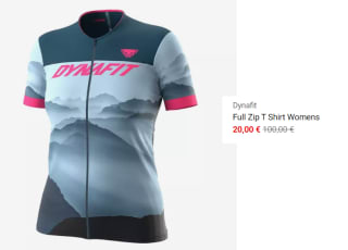 Camiseta de Mujer Dynafit Full Zip por 20€