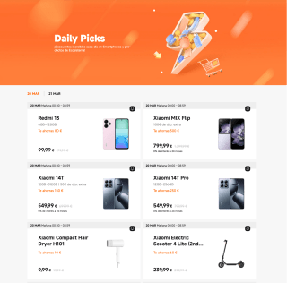 Nuevas ofertas Daily Picks en Xiaomi