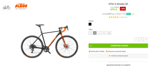 Bicicleta KTM 1X11 SRAM Tektro discos shimano por 611,10€