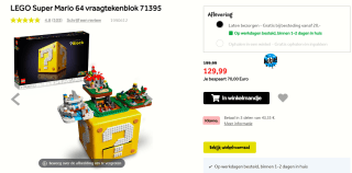 LEGO Super Mario 64 vraagtekenblok 71395 voor €129,99 bij Intertoys