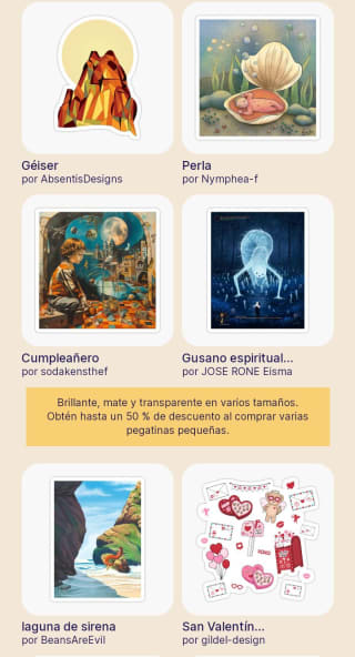 Hasta 50% descuento en comprar varias pegatinas pequeñas