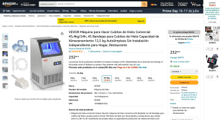Máquina para Hacer Cubitos de Hielo VEVOR por 232,99€